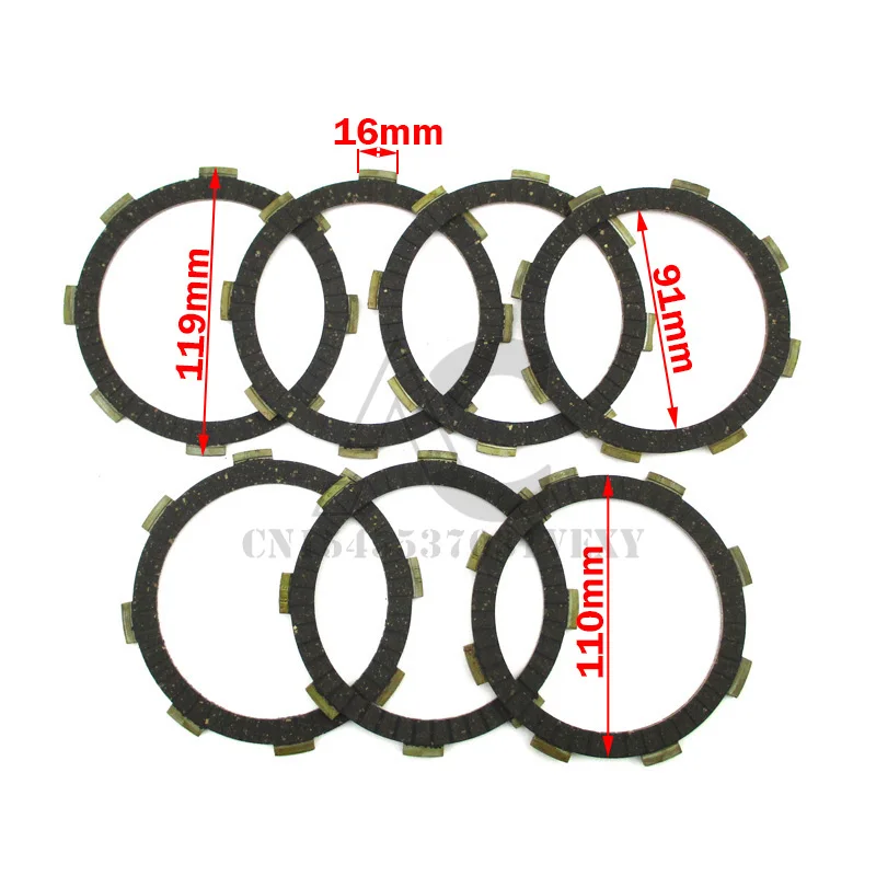 7pcs Motorcycle Clutch Disc Friction Plate Engine Clutch Plates For Honda CBR250 MC17 MC19 NC14 MC22 CBR250RR