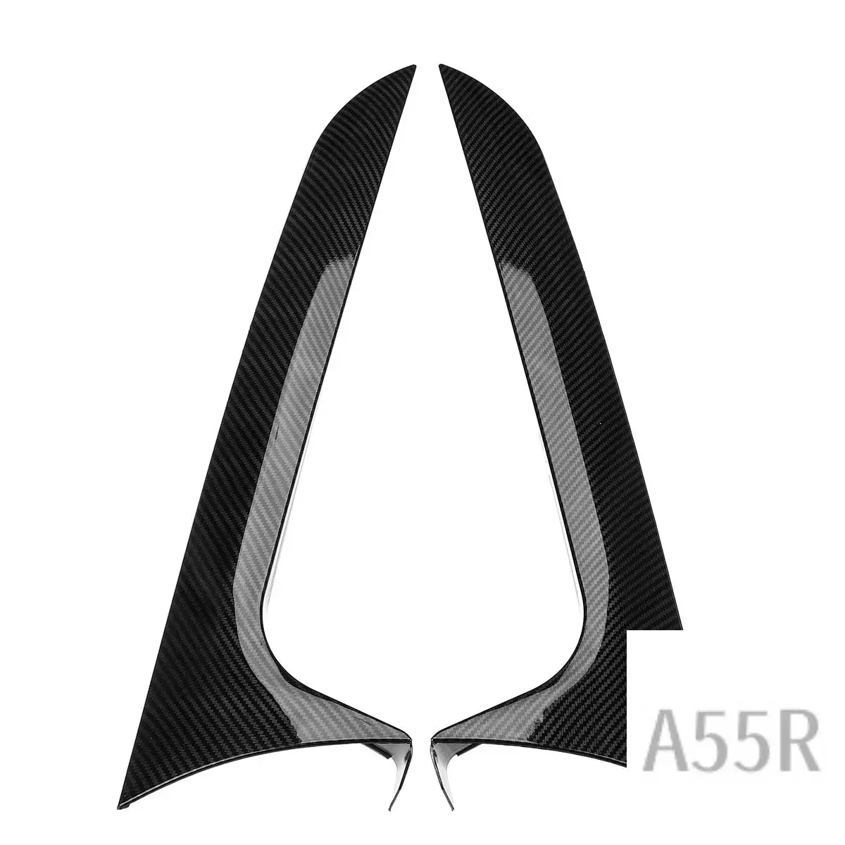 

5R-Carbon Fiber Style Rear Behind Window Spoiler Side Strip Cover Trim For - A6 C7 Allroad TDI Quattro Avant 2012-2018