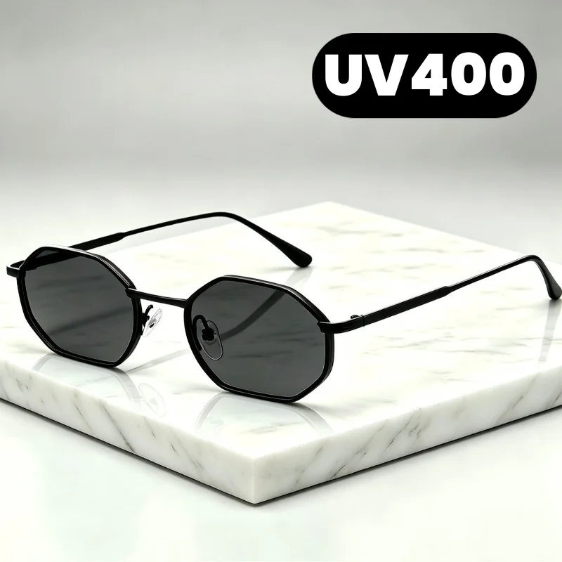 

2026 New Small-Frame Polygonal Sunglasses Fashionable Retro Street Style Sun Glasses Unisex Outdoor Anti-UV Shades UV400