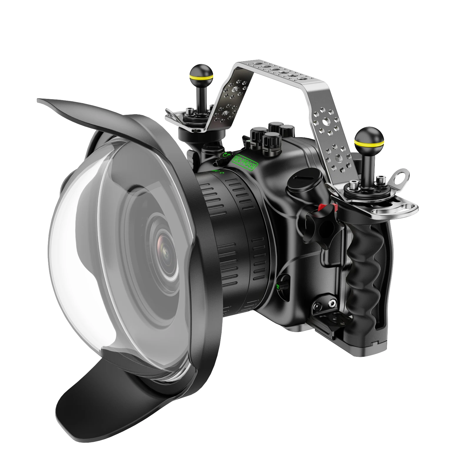 Seafrogs อลูมิเนียมกันน้ําสําหรับกล้อง Sony R III Professional Scuba Diving 100 m/328FT กล้องป้องกัน