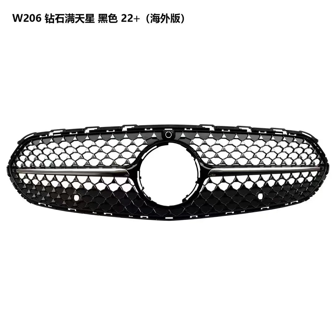 Diamond Front Bumper Grille Centre Radiator Grid Grill For Mercedes-Benz C Class W206 Business Edition 2022 2023 2024+