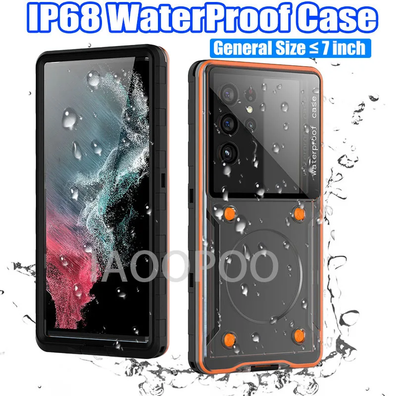 

5 Meter Waterproof Case For Redmi Poco Infix Motorola Sony Xperia LG HTC Zenfone Aquos ZTE Nubia Diving Swim General Size 7inch