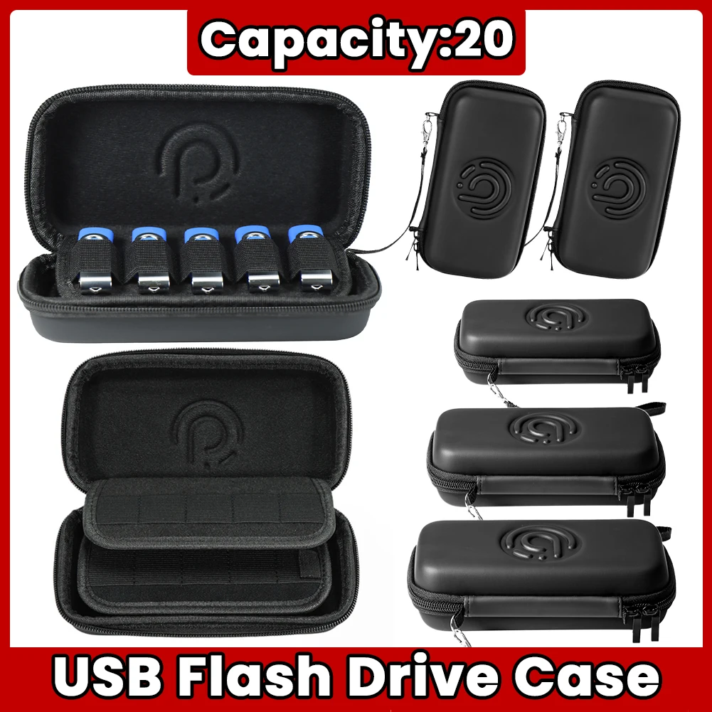 USB Flash Drive Case Shockproof Hard Case Storage Bag USB Flash Drive Electronic Accessories Organizer For USB Flash Drive