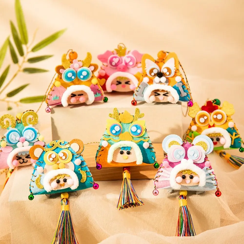 Hanging Dragon Boat Festival Sachet Non-woven Fabric with Tassel Kindergarten Material Package Cartoon Chinese Zodiac