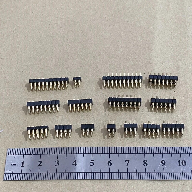 1 Stück Federbelasteter Pogo-Pin-Steckverbinder 4/6/8/10/12/14/16/20 Pin Doppelreihig Oberflächenmontage SMT & DIP, Höhe 7,0 mm, Rastermaß 2,54 mm – Detail 9