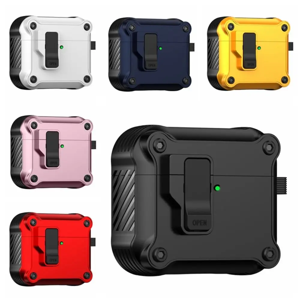 2024 Full Body Protection Earphones Case Durable Mini Funda PC+TPU Shockproof Security Lock Cover