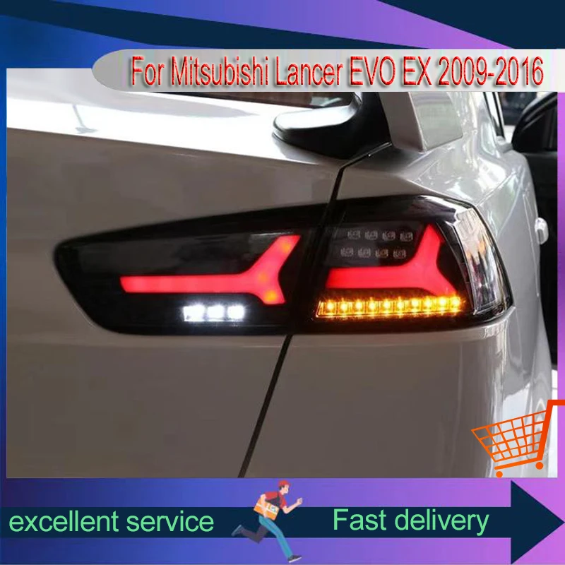 Car Styling For Mitsubishi Lancer EVO EX 2009-2016 Taillights Modified Upgrade LED DRL Tail Light Brake Turn Signal Accessories