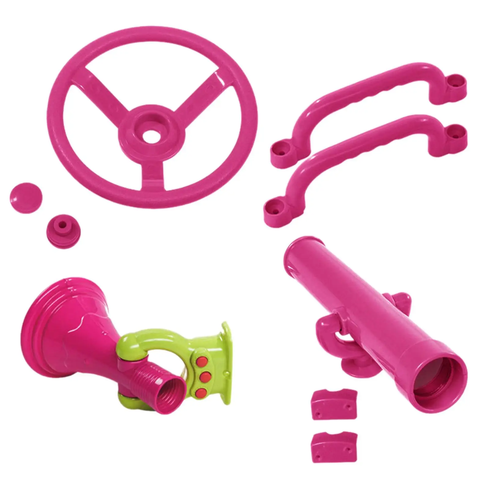 

4 Pieces Playground Accessories Pink Pirate Telescope Attachments Outdoor Playground Accessories for Swingset Ages 3 Older Kids