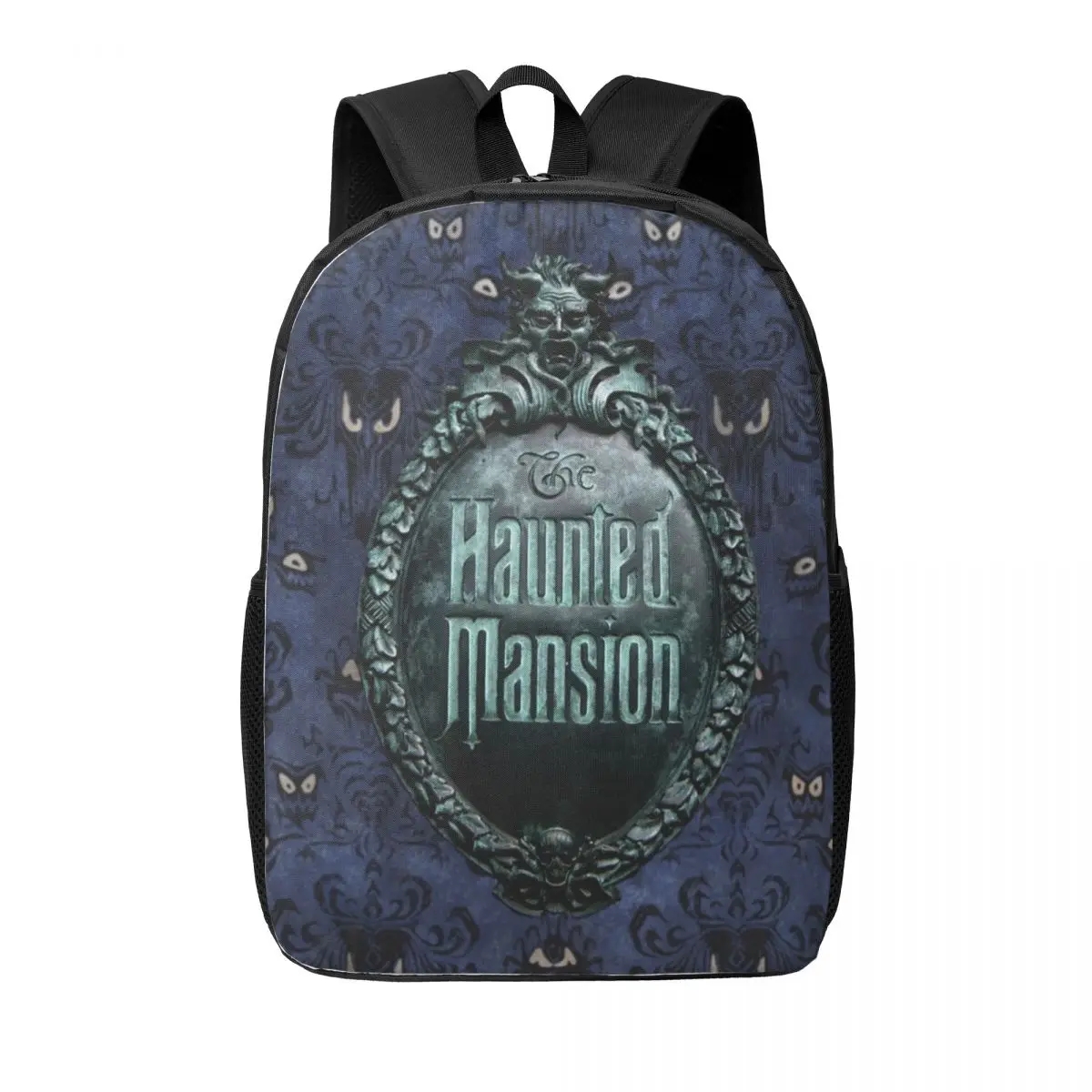 Custom Haunted Mansion Sympol Backpack for Men Women Water Resistant College School Bag Print Bookbags