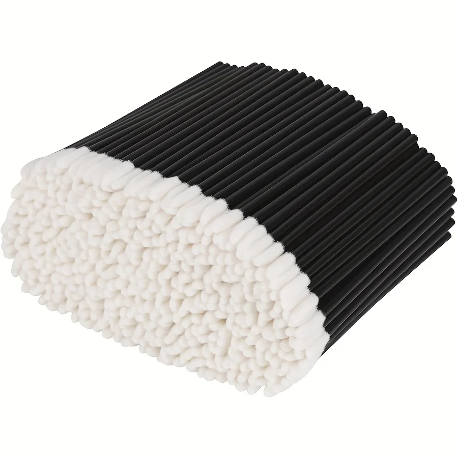 500本使い捨てリップブラシ - ラテックスフリーのリップスティックアプリケーター、精密チップ付き、サロン＆家庭用リップグロスワンド