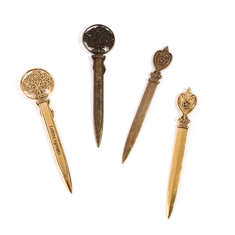 Metal Retro Utility Knife Mini Portable Paper Cutter Letter Envelope Opener Express Box Knife Box Cutter Knife Students Supplies