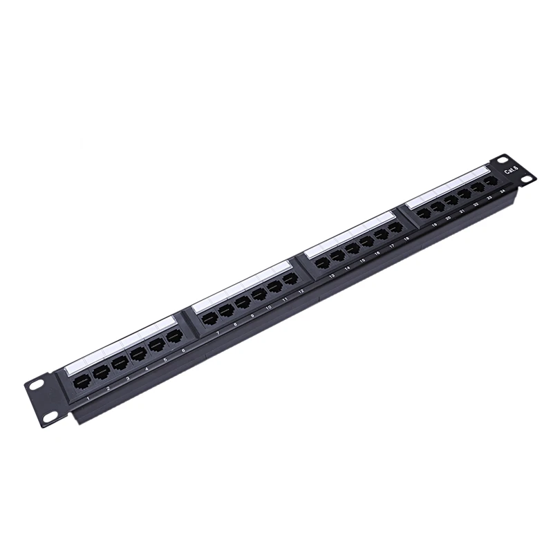 Imagem -02 - Montagem na Parede Suporte Conector Rack Patch Panel Rack Cabo Ethernet Lan Adaptador de Rede Utp 24 Port Cat6