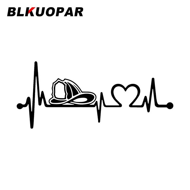

BLKUOPAR Hat Heartbeat Silhouette Car Stickers Vinyl Anime Decal Creative Personality Motorcycle Windows Car Door Protector