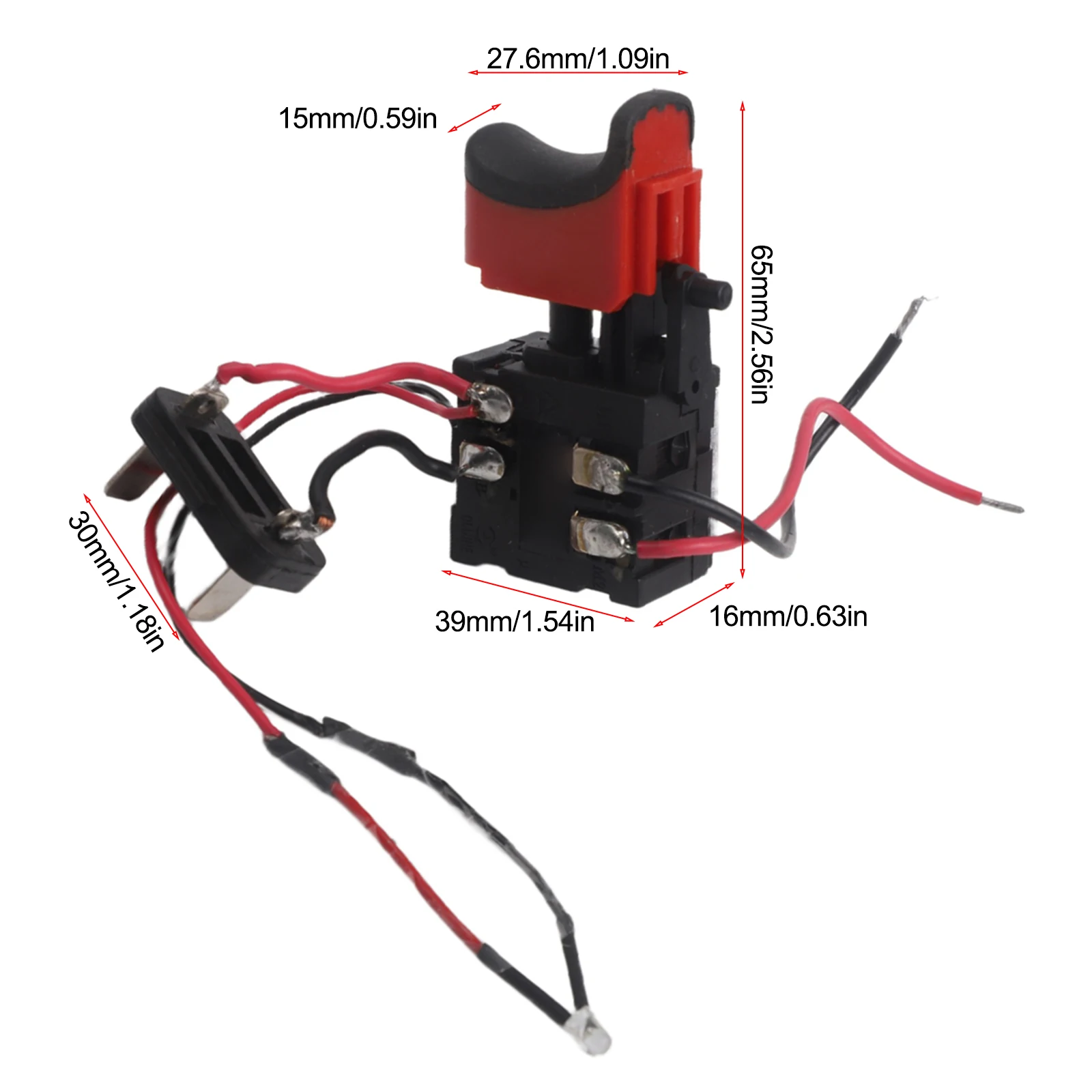 

Low-light Work Wrench Switch Trigger Switch Lightweight Compact Installation Switch As Shown Reversible Trigger
