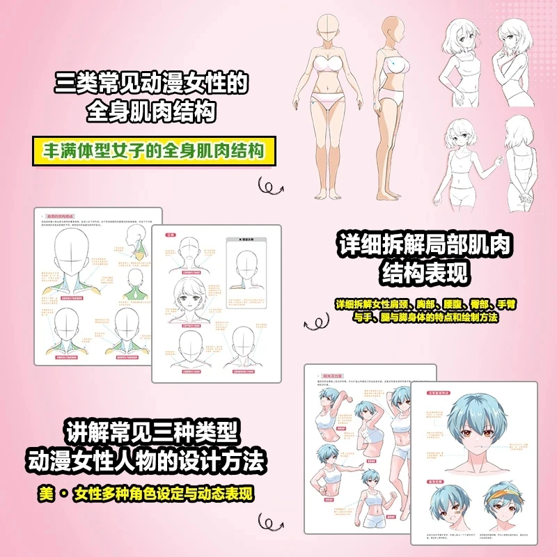 Beauty Pose Anime Female Body+Structure+Dynamic Analysis