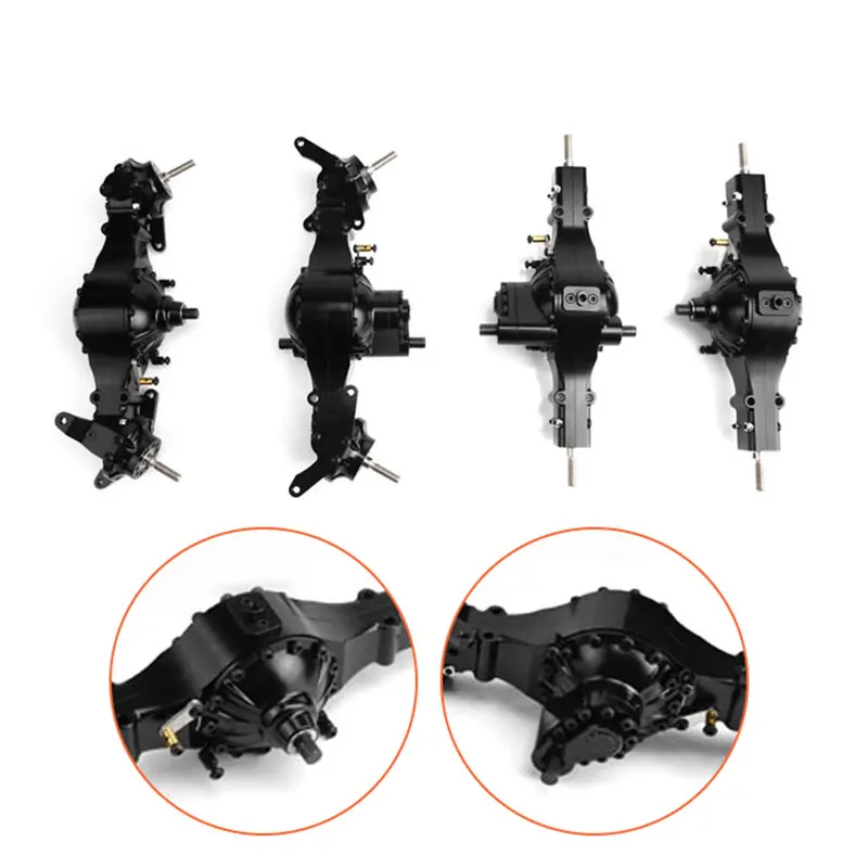 LESU RC Metal Front Rear Axles Differential Lock for 8*8 1/14 Scale Remote Control Tractor Truck Car Tamiyaya Model Toys TH02069