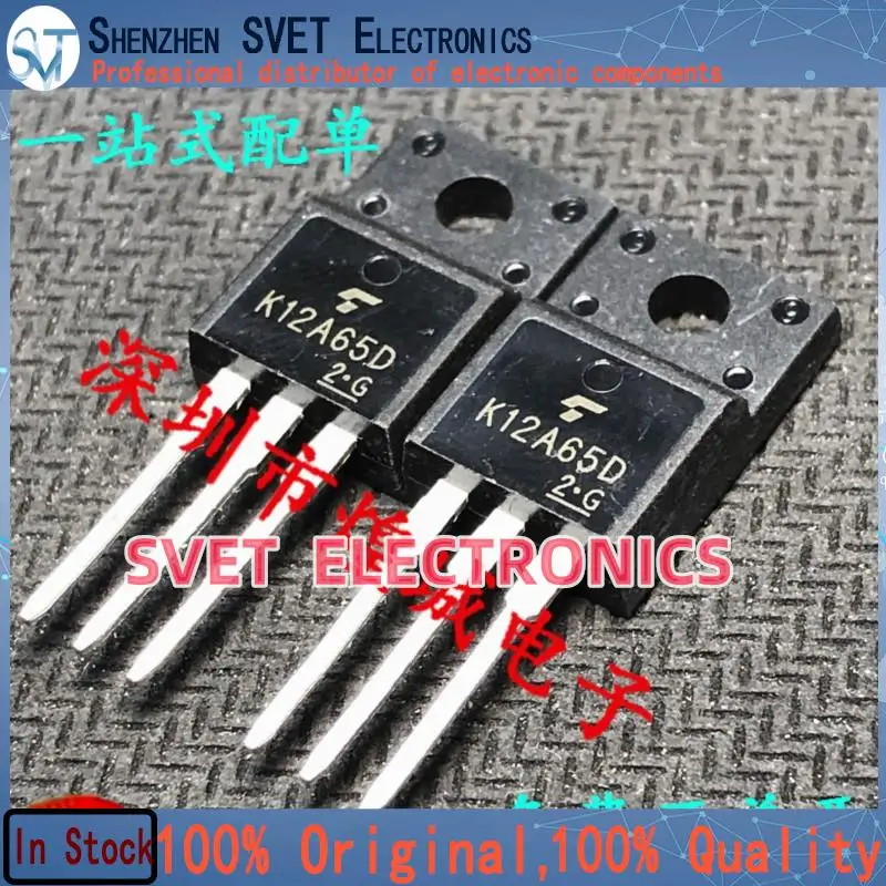 10PCS-50PCS  K12A65D TK12A65D  TO-220F 650V 12A   Original In Stock Fast shipping