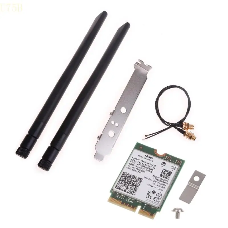 

U75B Laptop NetworkCard Killer1650i Wifi6 Card 2400Mbps BT5.0 2400Mbps for Windows10