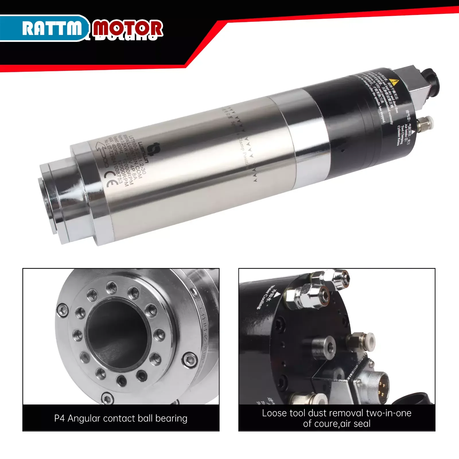 3.2KW BT30 12000RPM أداة تغيير تلقائي ATC محرك المغزل تبريد المياه المبردة و FL العاكس لطحن المعادن باستخدام الحاسب الآلي جهاز التوجيه