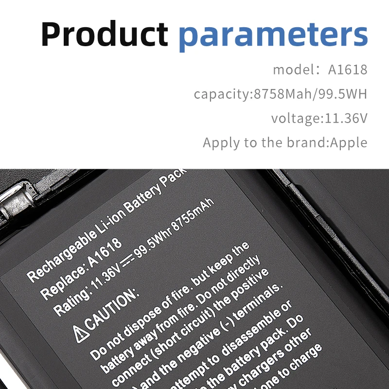 SUOZHAN New A1618 Battery For Apple MacBook Pro 15" Retina A1398 2015 Year 020-00079 MJLQ2LL/A MJLT2LL/A With Tools11.36V 99.5