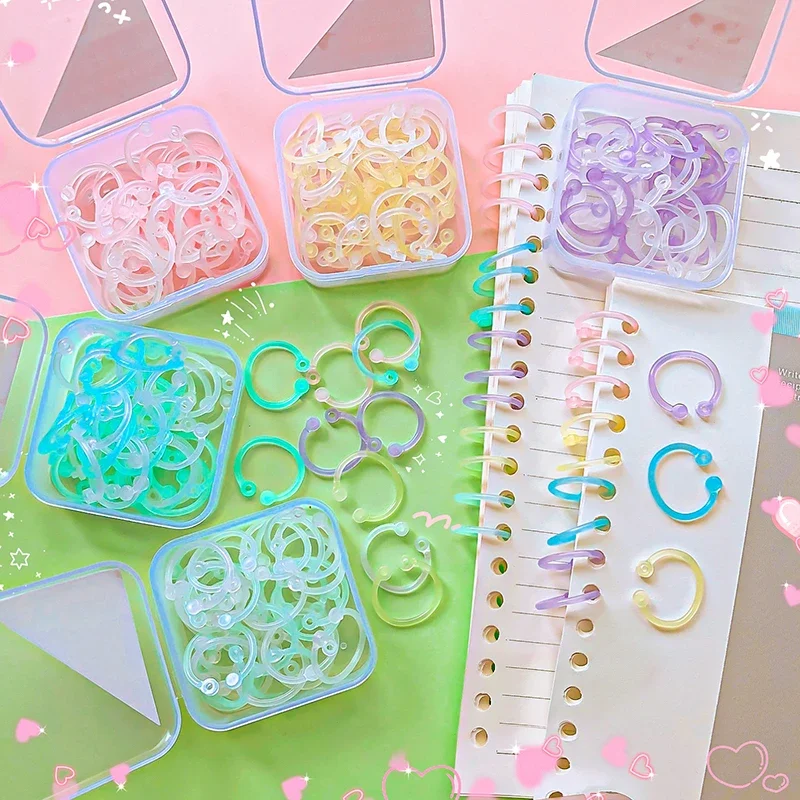 1 box loose leaf binder book accessories stationery Binder ring binding rings for binding book binding supplies loose leaf ring