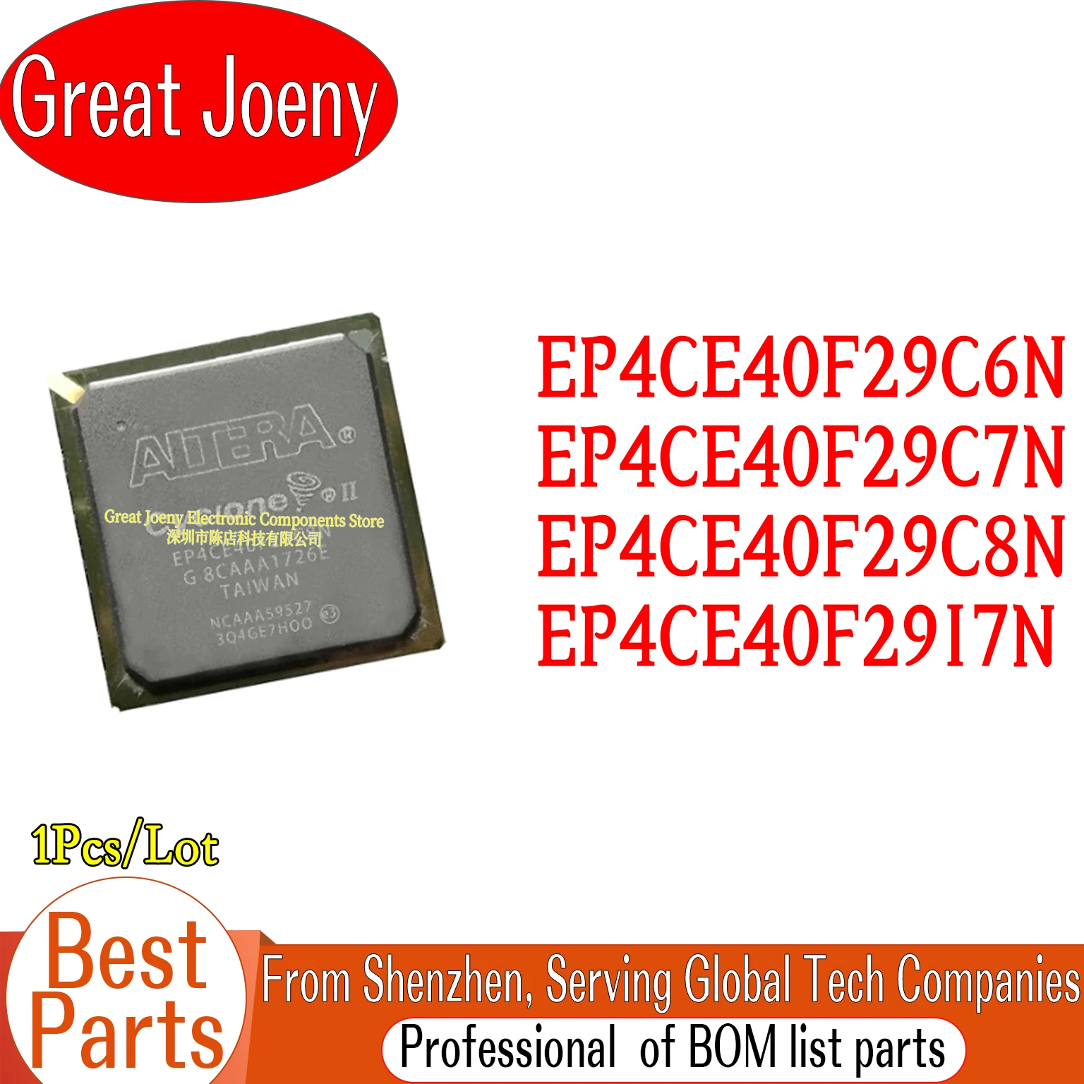 

100% New Original EP4CE40F29 EP4CE40F29C6N EP4CE40F29C7N EP4CE40F29C8N EP4CE40F29I7N IC Chipset FBGA-780