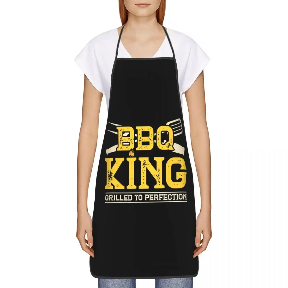 BBQ King مشوي إلى مآزر مثالية للرجال والنساء ، طاولة مطبخ مريلة للكبار ، طبخ المطبخ ، الخبز ، البستنة