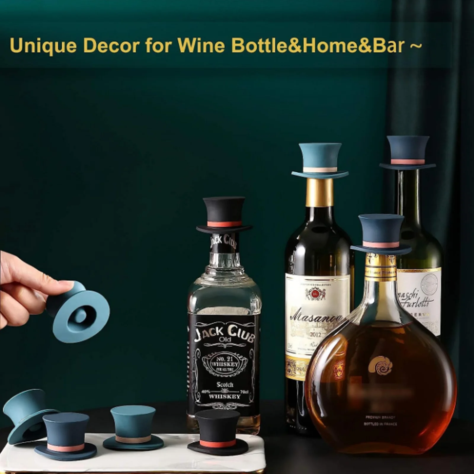 Wine Corks Wine bottles Magic Caps Decorative drinks Wine corks Wine protection Silicone bottle caps Novelty Cork Replacement re