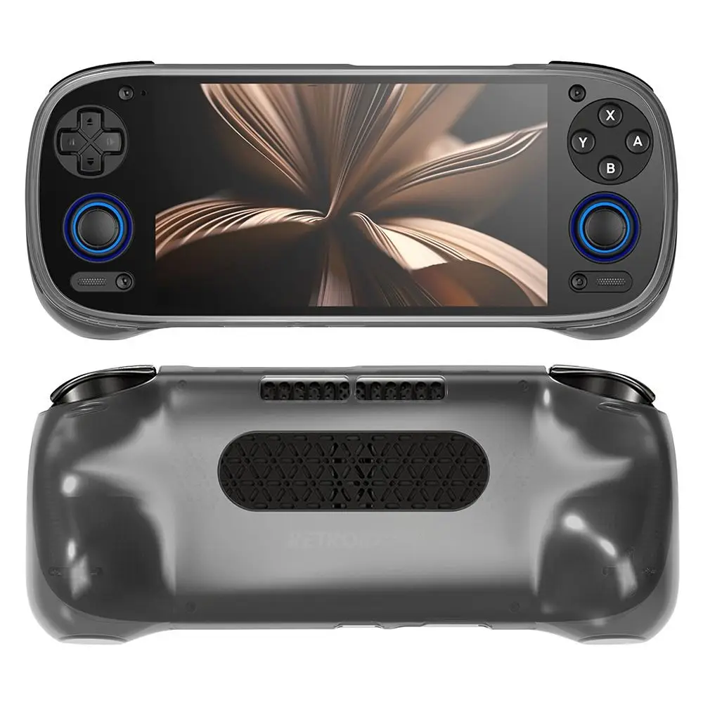 TPU Game Console Grip Case Shockproof Protector Protective Cover Ergonomic Design Transparent Soft Shell for Retroid Pocket 5