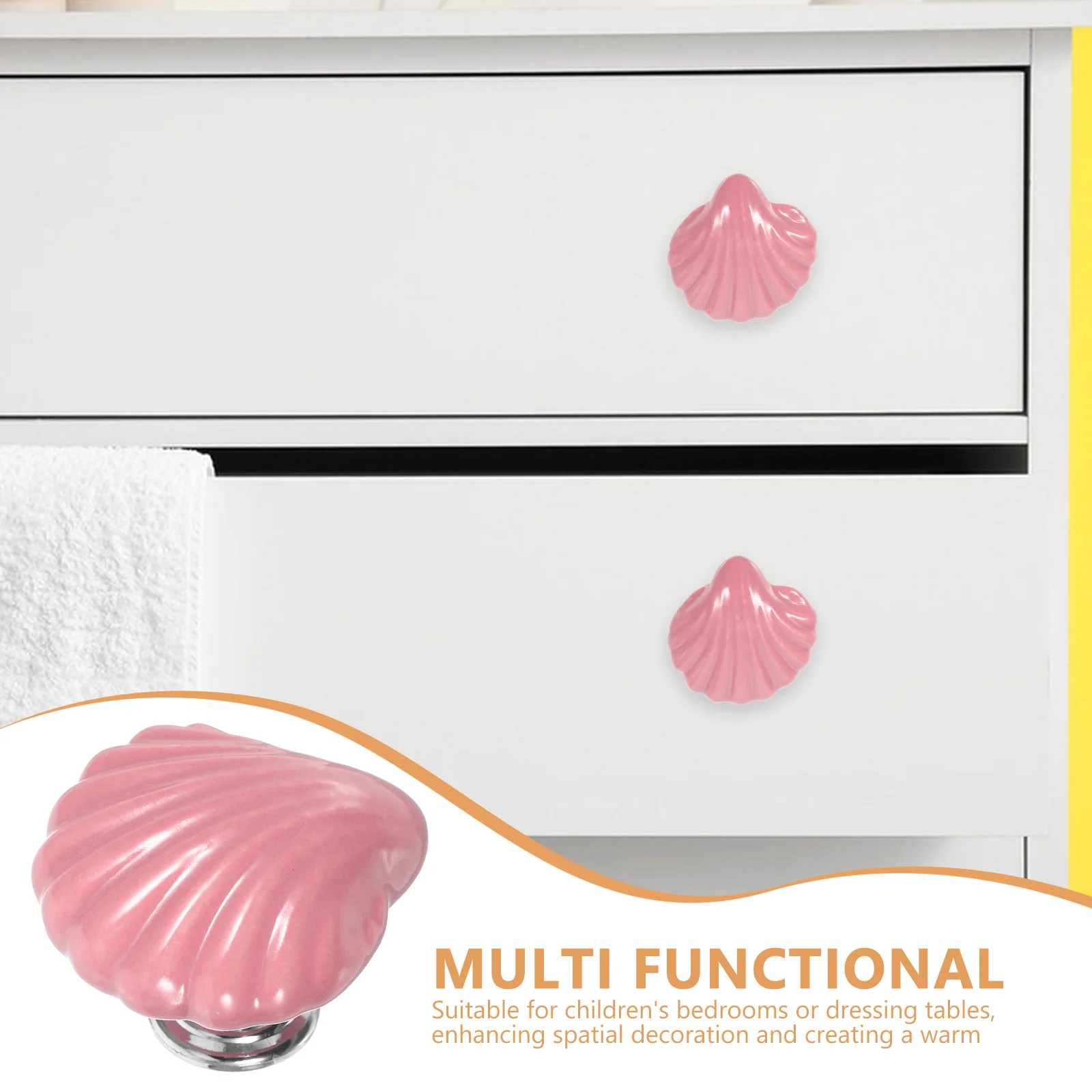 4 قطعة مقابض درج قذيفة السيراميك السلس مصقول خزانة الزخرفية خزانة تسحب للمطبخ غرفة نوم خزائن خزائن