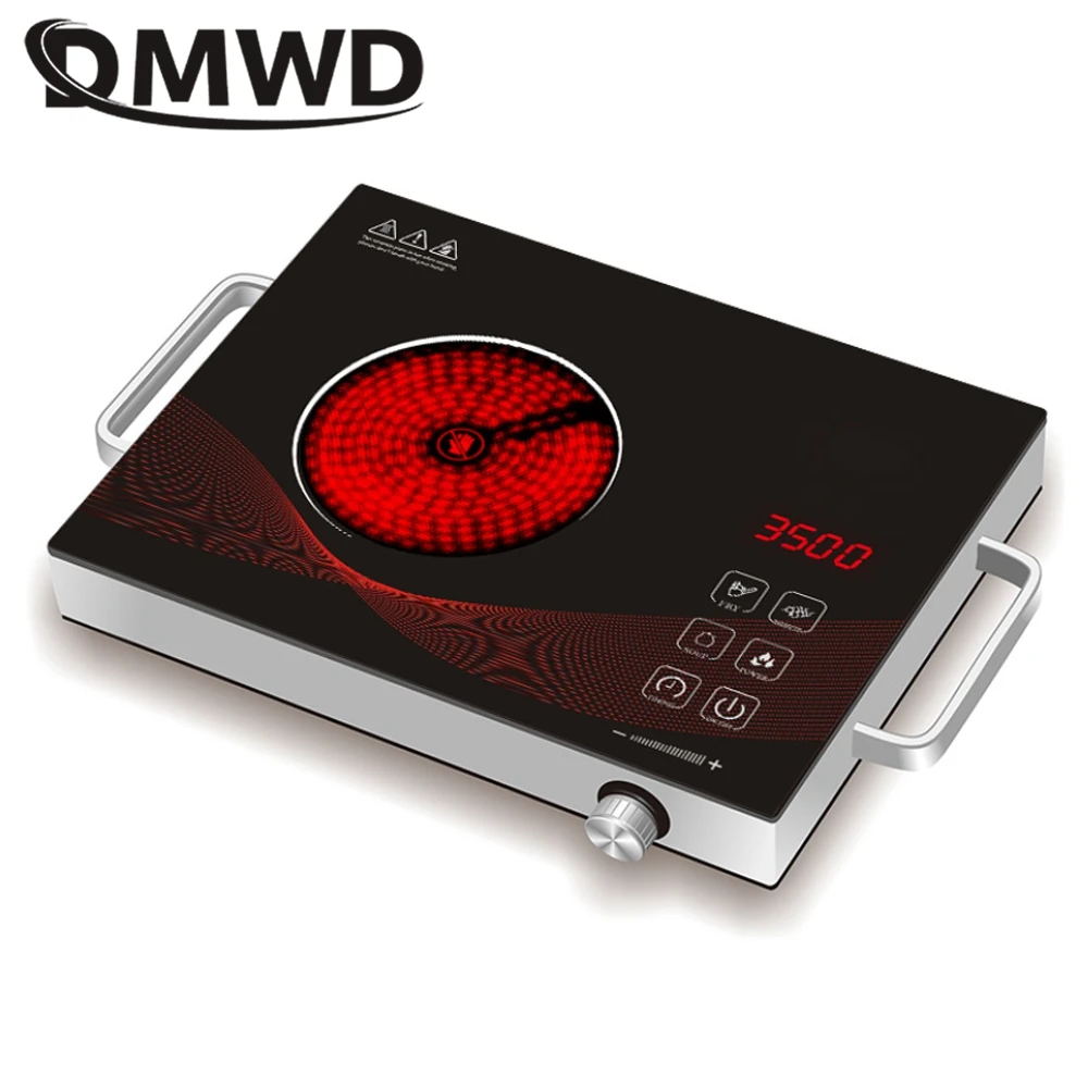 DMWD Household Stove Electric Ceramic Cooker 3500W Induction Cooker Smart Electromagnetic Oven Waterproof Heating Plate 110/220V