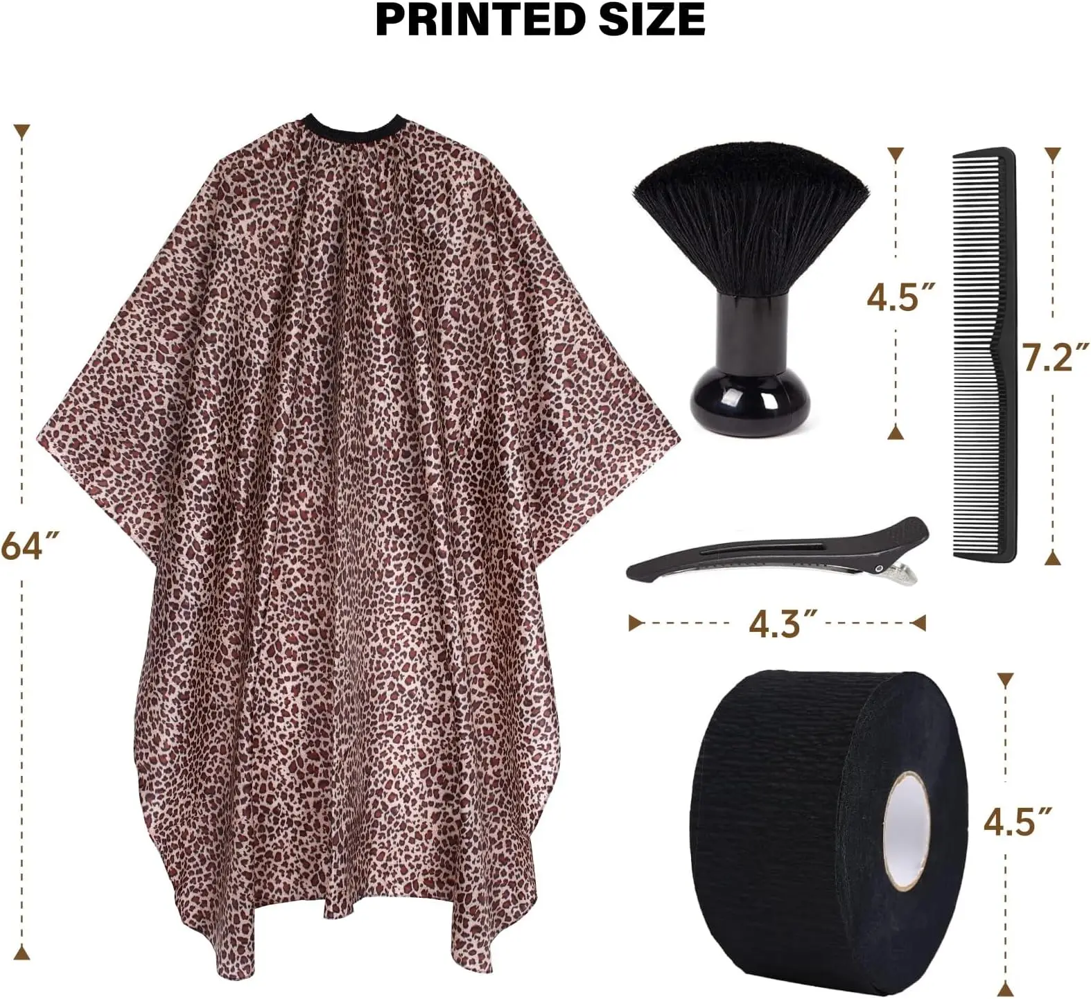 Salon Hair Cutting Cape Barber Neck Paper Set Leopard Hairdresser Aprons Haircut Cape Salon Hairdressing Hairdresser Cloth