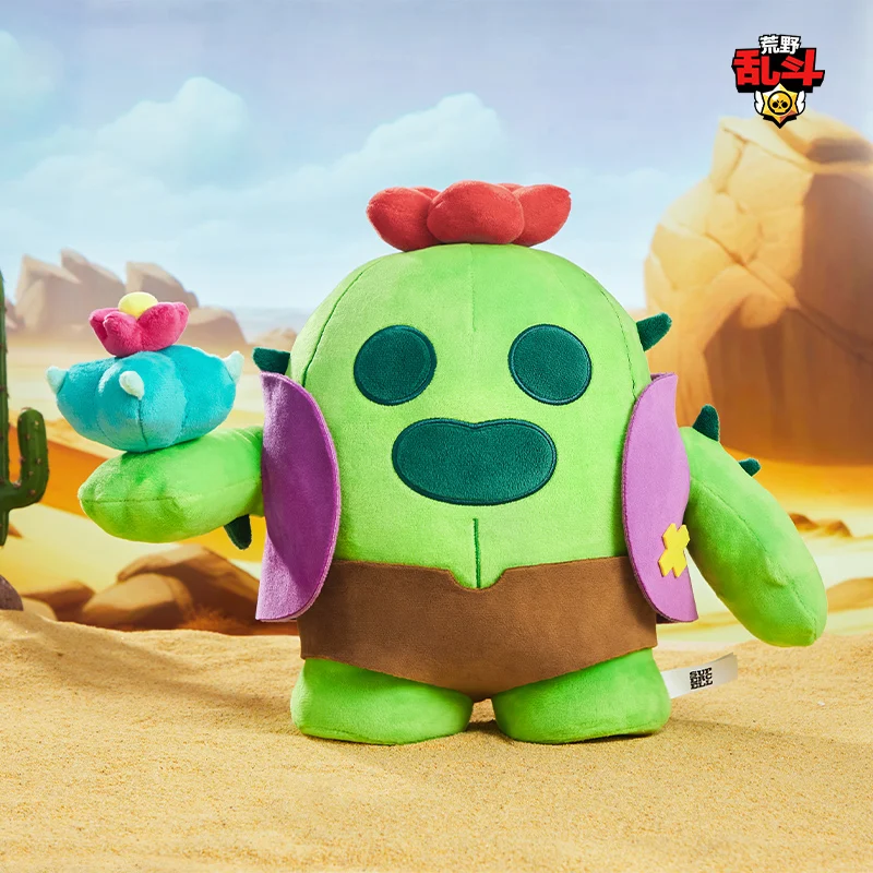 35Cm Brawl Stars Spike Magnetic Attraction Short Plush Stuffed Doll Game Action Figure Collectible Model Garage Kit Toys Gift