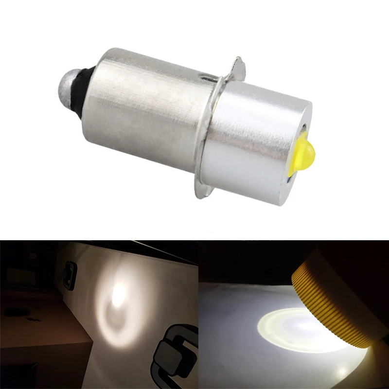 P13.5S 3W DC3V-12V DC6V-24V LED Upgrade Lamp Bulb Flashlight Replacement Bulb Torch Emergency Light Bulbs Work CD Cells