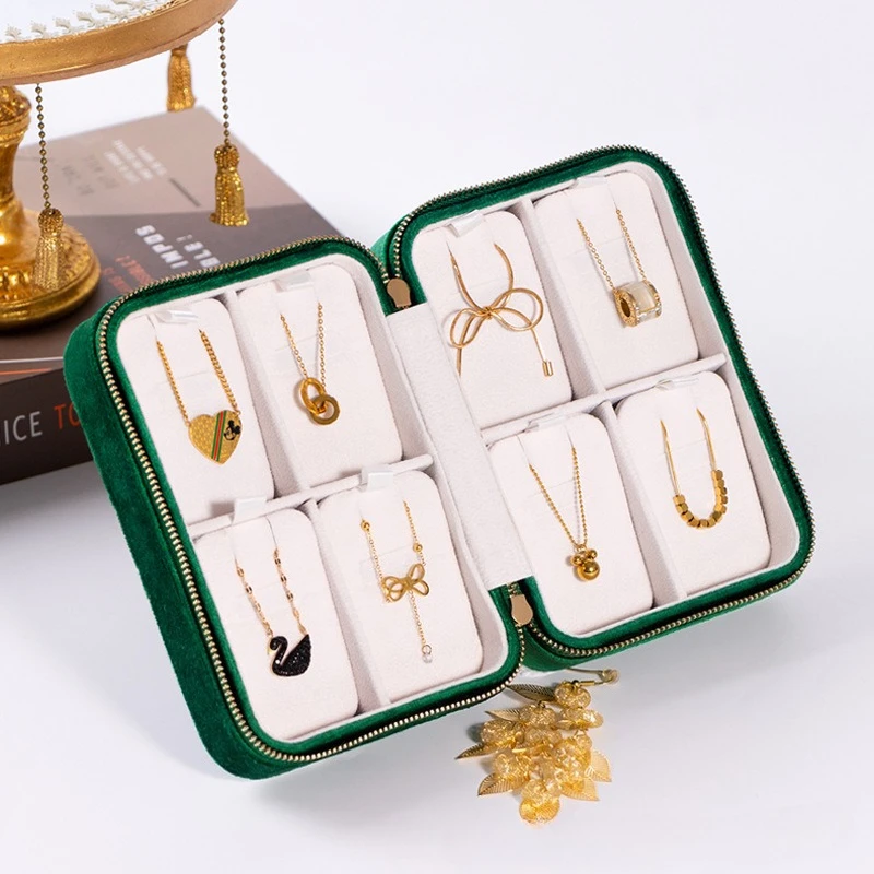 

Коробка-органайзер для ювелирных изделий для путешествий, ожерелье, серьги, кулон, держатель, чехол, устойчивая к царапинам, не спутывается, компактная сумка для женщин и девочек