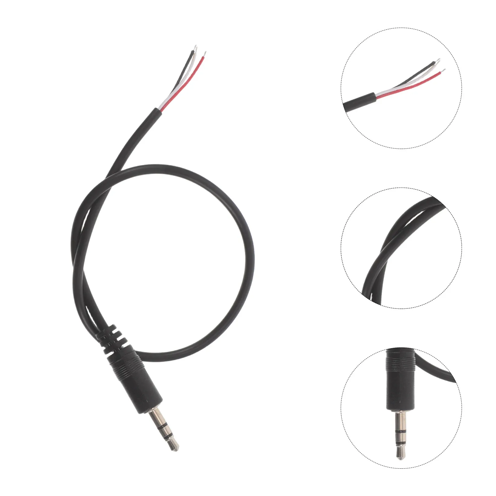 

20Pcs Audio Cable 3.5mm Male Jack Bare Wire Open End Aux Repair Headphone Earphone Connector Replacement Wire 3.5mm Male Plug
