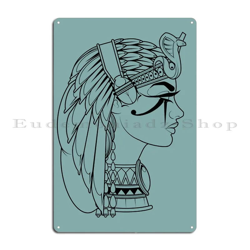 Cleopatra Cleopatra Metal Sign Wall Decor Printed Rusty Wall Decor Wall Cave Tin Sign Poster