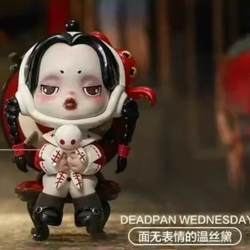 

Original Skullpanda X The Addams Family Series Blind Box Toys Kawaii Surprise Doll Anime Figure Home Model for Girls Gift
