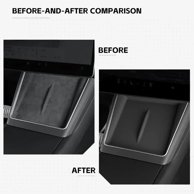 New For Tesla Model Y Juniper 2025 2026 Car Wireless Charging Pad Center Console Anti Slip Silicone Mat Car Accessories