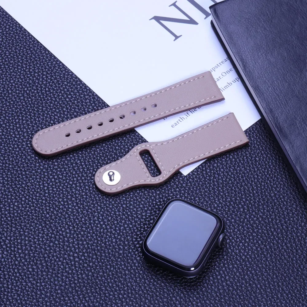 Leather strap For Samsung Galaxy watch 6/5/pro/4/Classic/Active 2 20mm 22mm bracelet Huawei GT 2/Amazfit GTS/GTR 4/3/2 mini Band