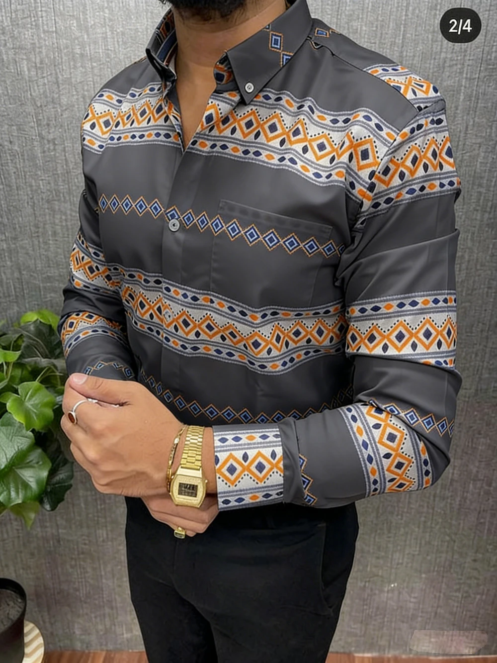 Fashion Men's Collar Long Sleeve Shirt Geometric High Definition 3D Printed Shirt Hawaiian Vacation Designer Shirt Fast Shipping