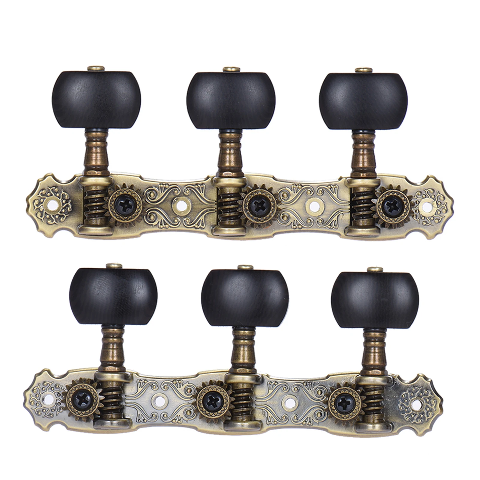 Alice 2 Pcs (L&R) Classical Guitar Tuning Peg Bronze Plated Acoustic Guitar Machine Heads 1 : 16 Tuning Keys Knobs String Tuners