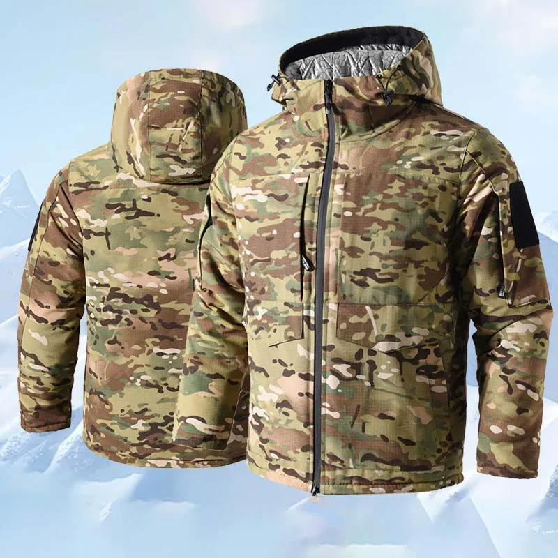 

Winter Parkas Men Tactical Jackets Heating Militarmy Jacket Keep Warm Hooded Coats Windbreaker Multicam Thermal Camo Clothing