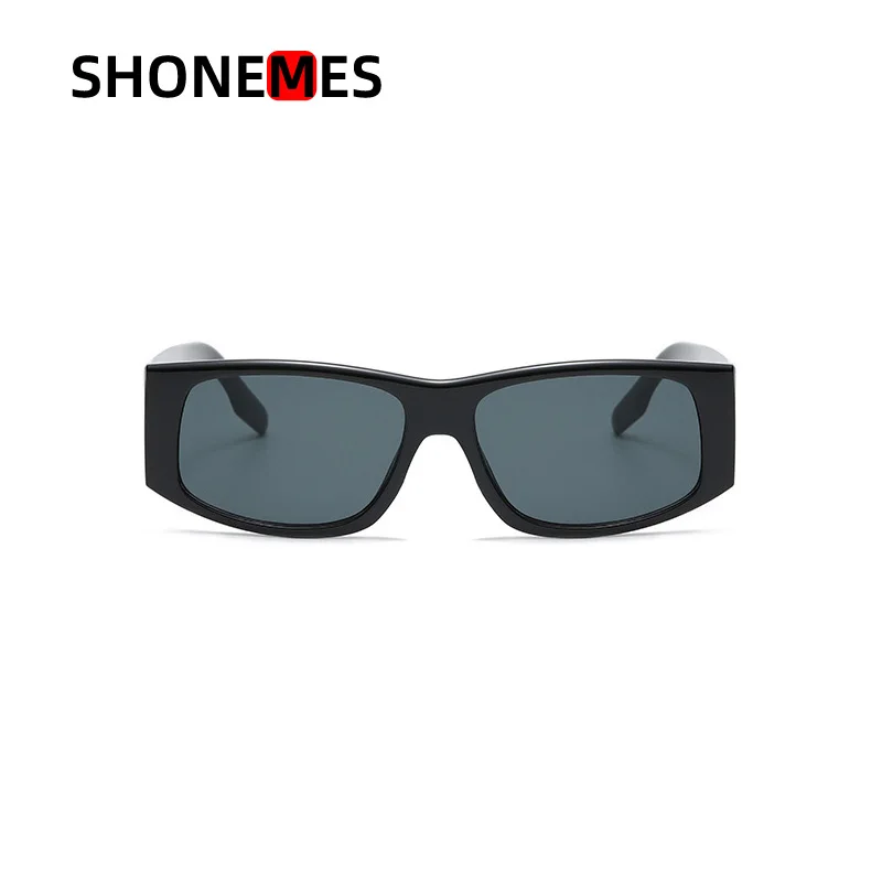 Shonemes Square Sunglasses Stylish Women Men Shades Big Frame Outdoor UV400 Sun Glasses White Black for Unisex