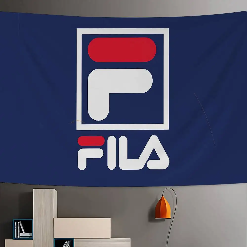 Fashion Trend Brand F-FILA Logo Anime Tapestry Hanging Tarot Hippie Wall Rugs Dorm Home Decor