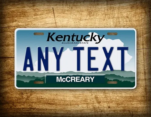 Custom ANY TEXT 1998-2002 KENTUCKY Bluegrass State License Plate