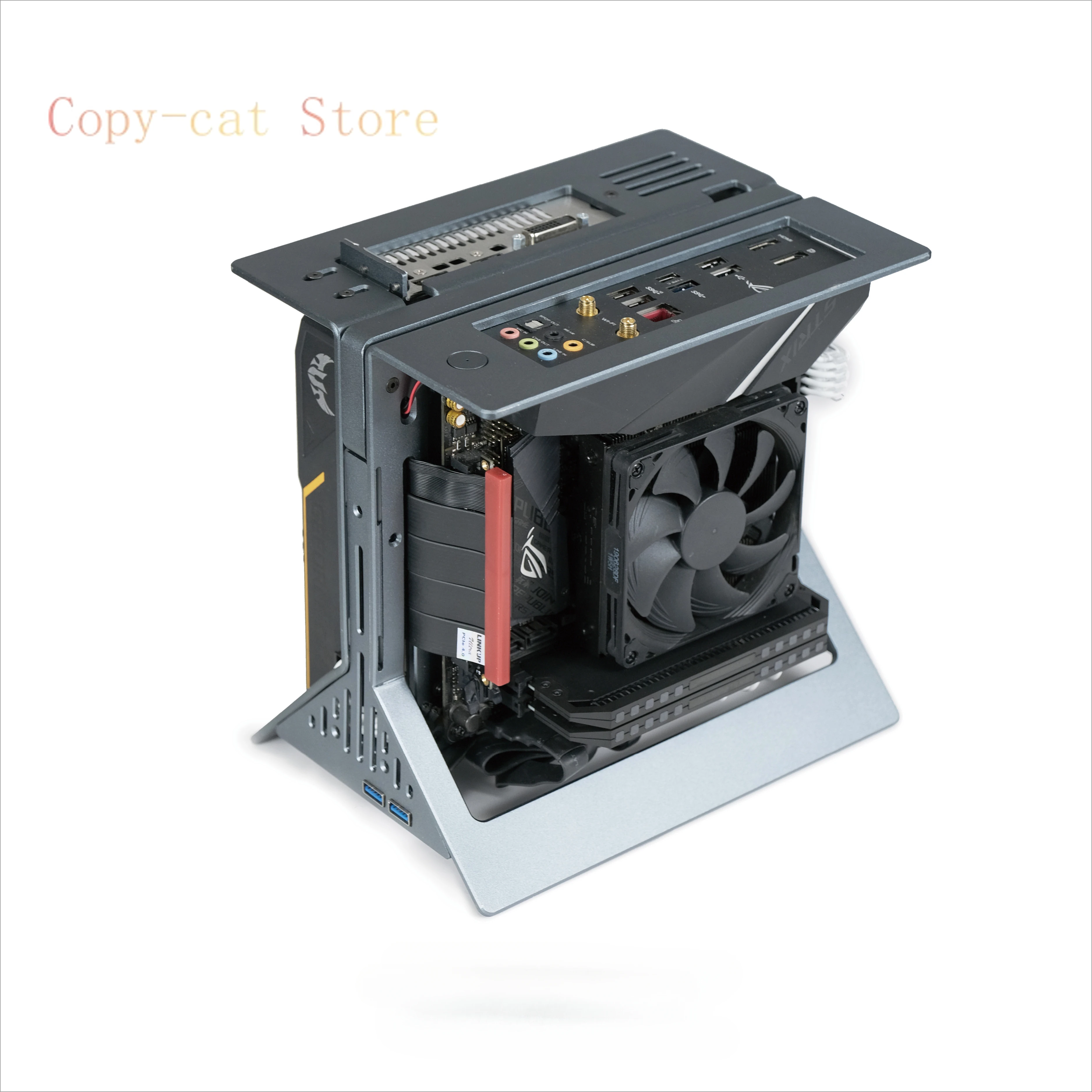 2022new  [XPROTO Mini] XTIA ITX Open 1U Core Display All Aluminum Vertical Portable Case