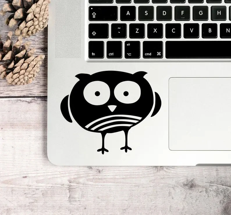 

1 pc cute bird computer sticker Wall Art Decal Wall Stickers Pvc Material Decal Creative Stickers