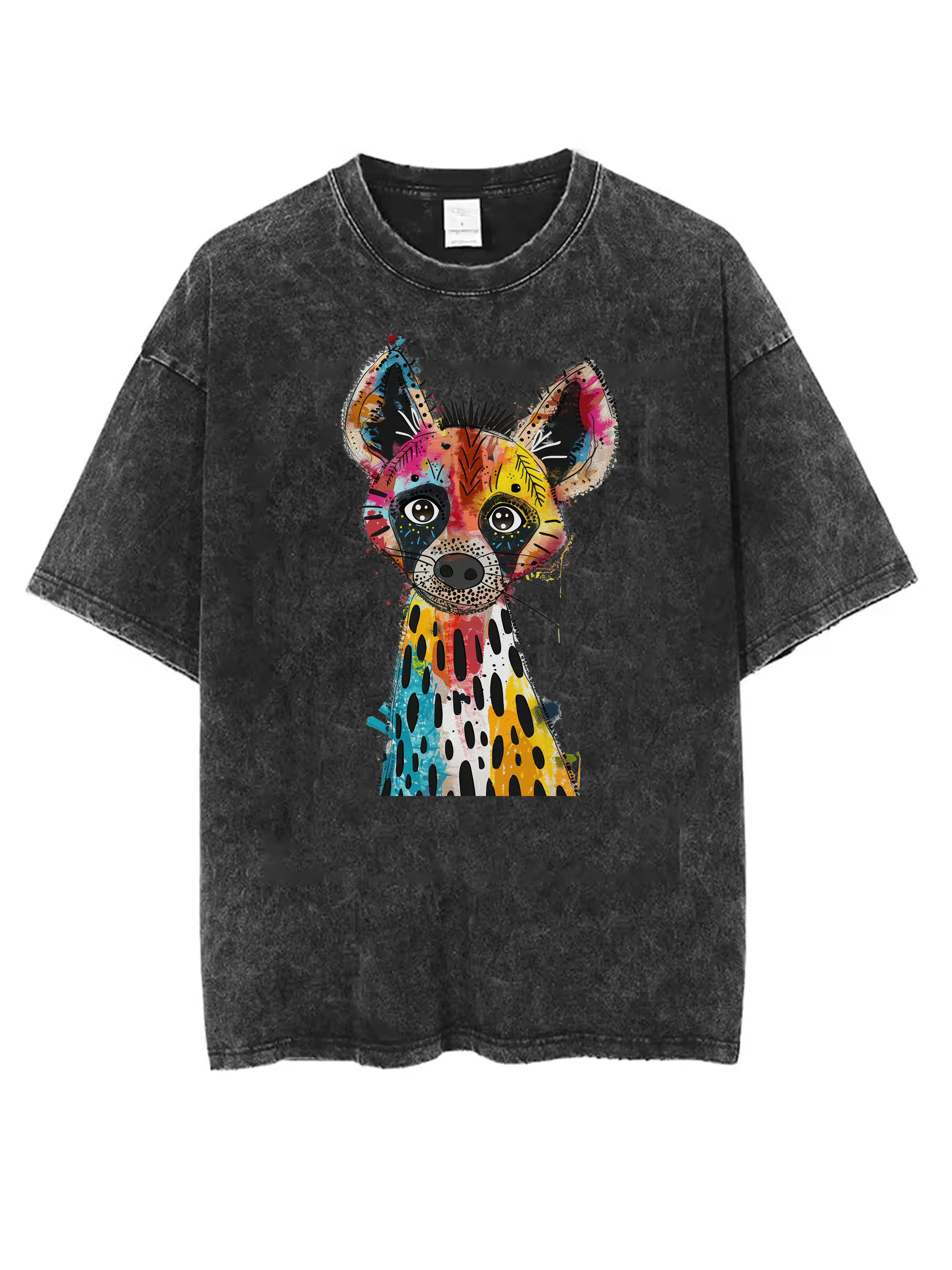 تي شيرت أسود مغسول برقبة دائرية للنساء والرجال، فضفاض ومريح، تصميم مطبوع للهالوين، قميص كاجوال شتوي الأكثر مبيعًا