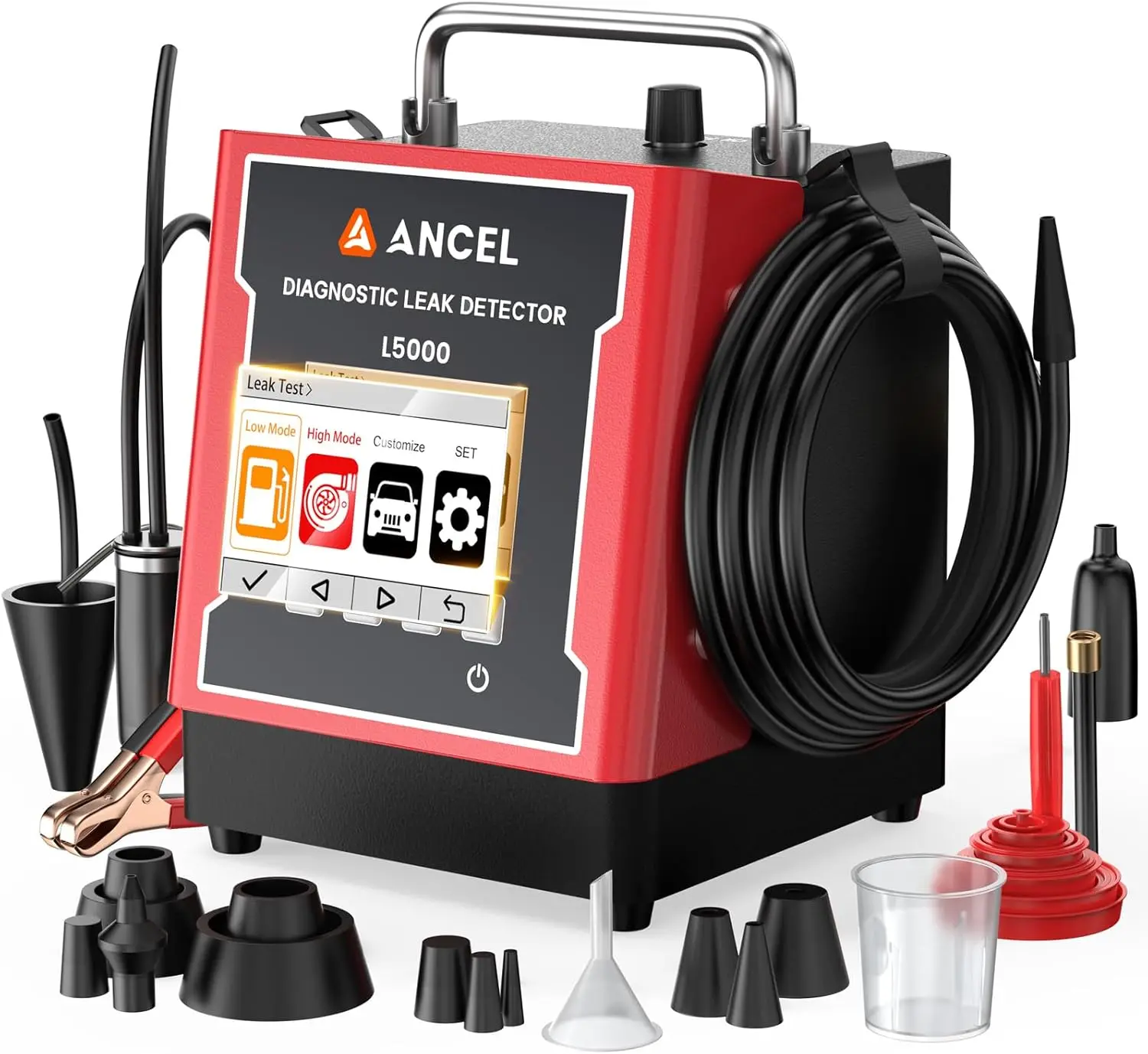 

L5000 Classic Automotive Smoke Machine with Built-in Air Pump, Adjustable 0.4–20 PSI Pressure, LCD Screen, Smoke Diagnostic Leak